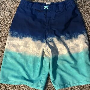 Wonder Nation Blue and White Swim Shorts